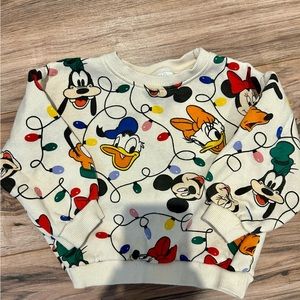 Zara Disney holiday Mickey Sweatshirt 12-18 months